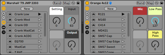 One modular amp and one cabinet device